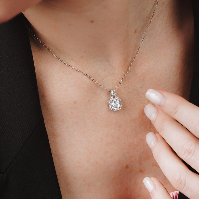 【N21 Hot Sale!】 925 Sterling Silver Moissanite Necklace - MOTEMCO