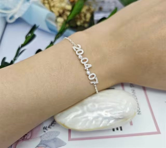 CZ CUSTOM DATE BRACELET