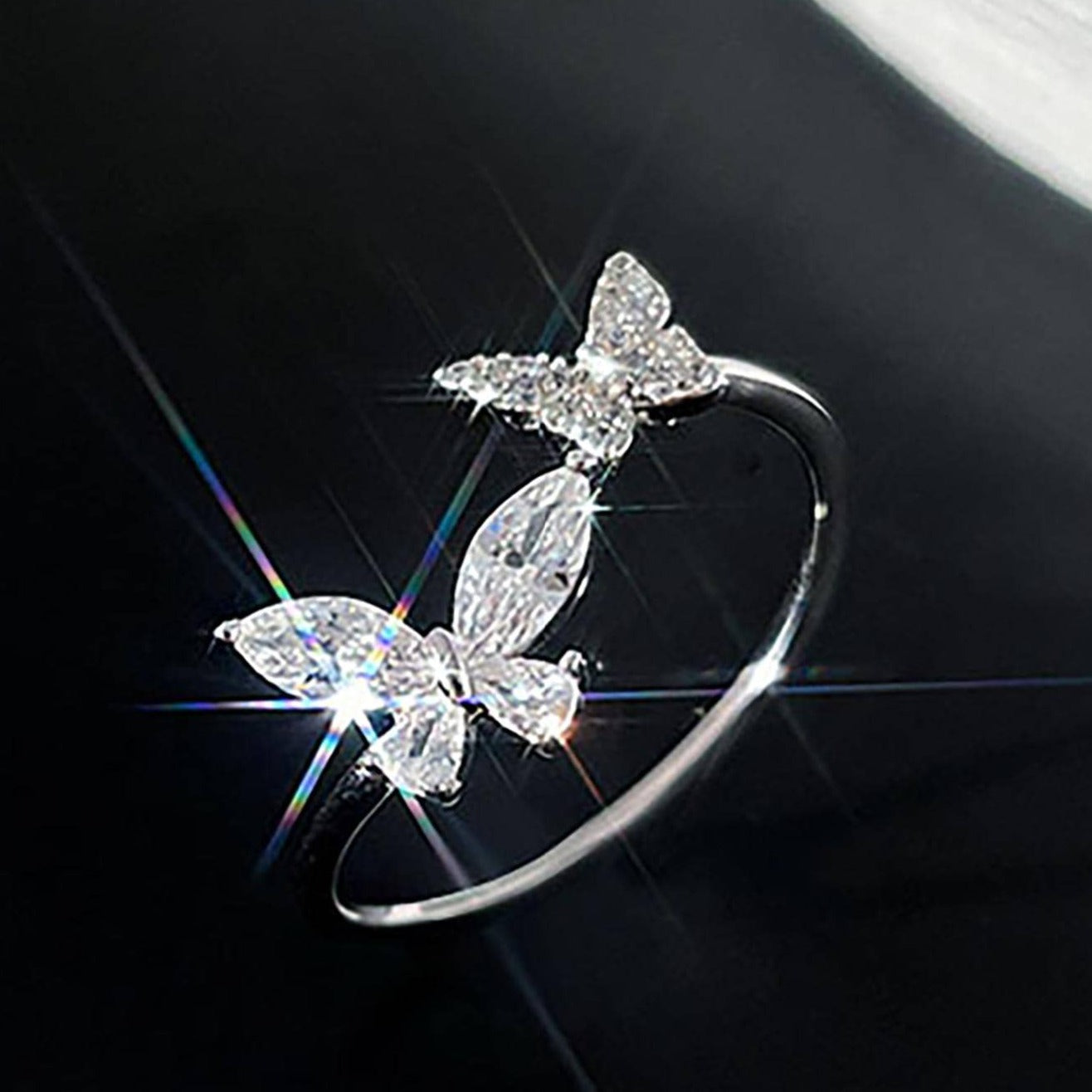 【SilverR1 Flash Butterfly】 925 Sterling Silver Rings