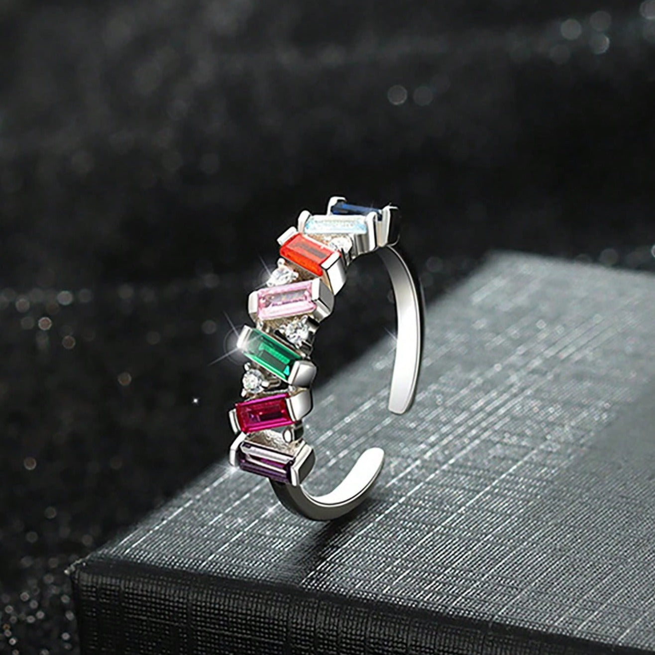 【SilverR4 Colorful Birthstone】 925 Sterling Silver Rings