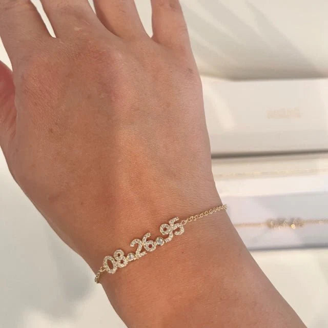 CZ CUSTOM DATE BRACELET