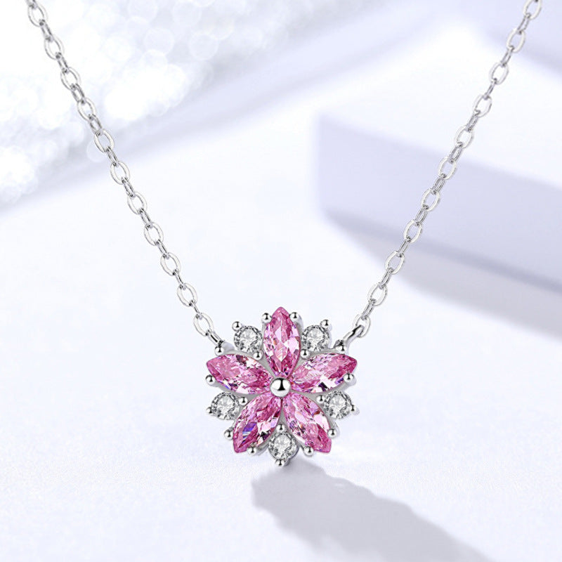 【SilverN3 Sakura】 925 Sterling Silver Necklace - MOTEMCO