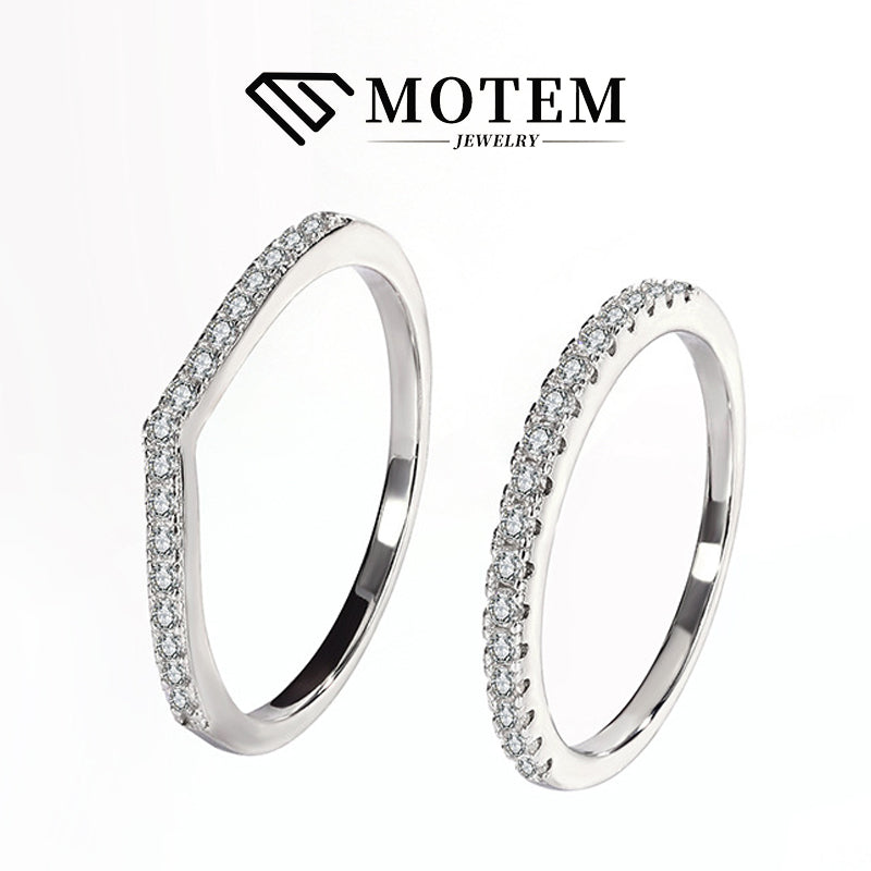 【R12】 925 Sterling Silver Moissanite Rings - MOTEMCO