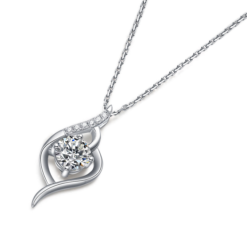 【N22 Love at First Sight】 925 Sterling Silver Moissanite Necklace - MOTEMCO