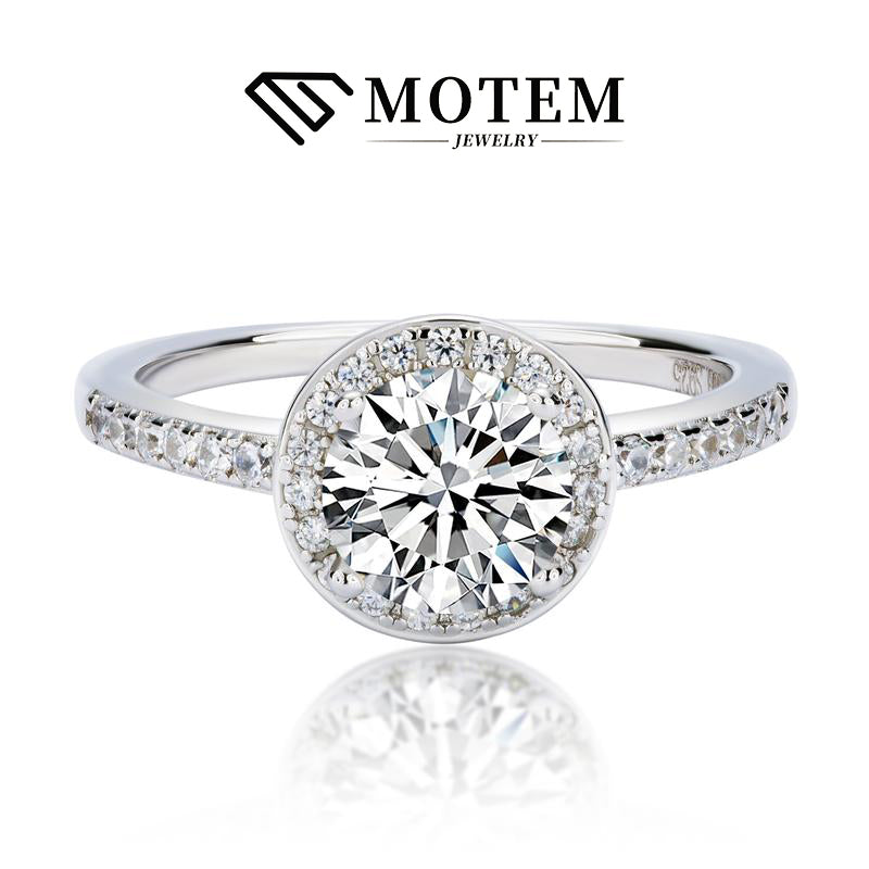 【R8】 925 Sterling Silver Moissanite Rings - MOTEMCO
