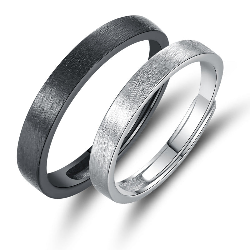 【SilverR5 Minimalist】 925 Sterling Silver Rings Couple Set
