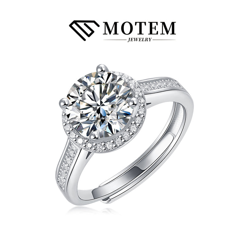 【R8】 925 Sterling Silver Moissanite Rings - MOTEMCO