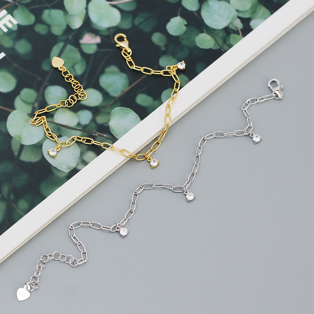 【SilverA3】 925 Sterling Silver Anklet