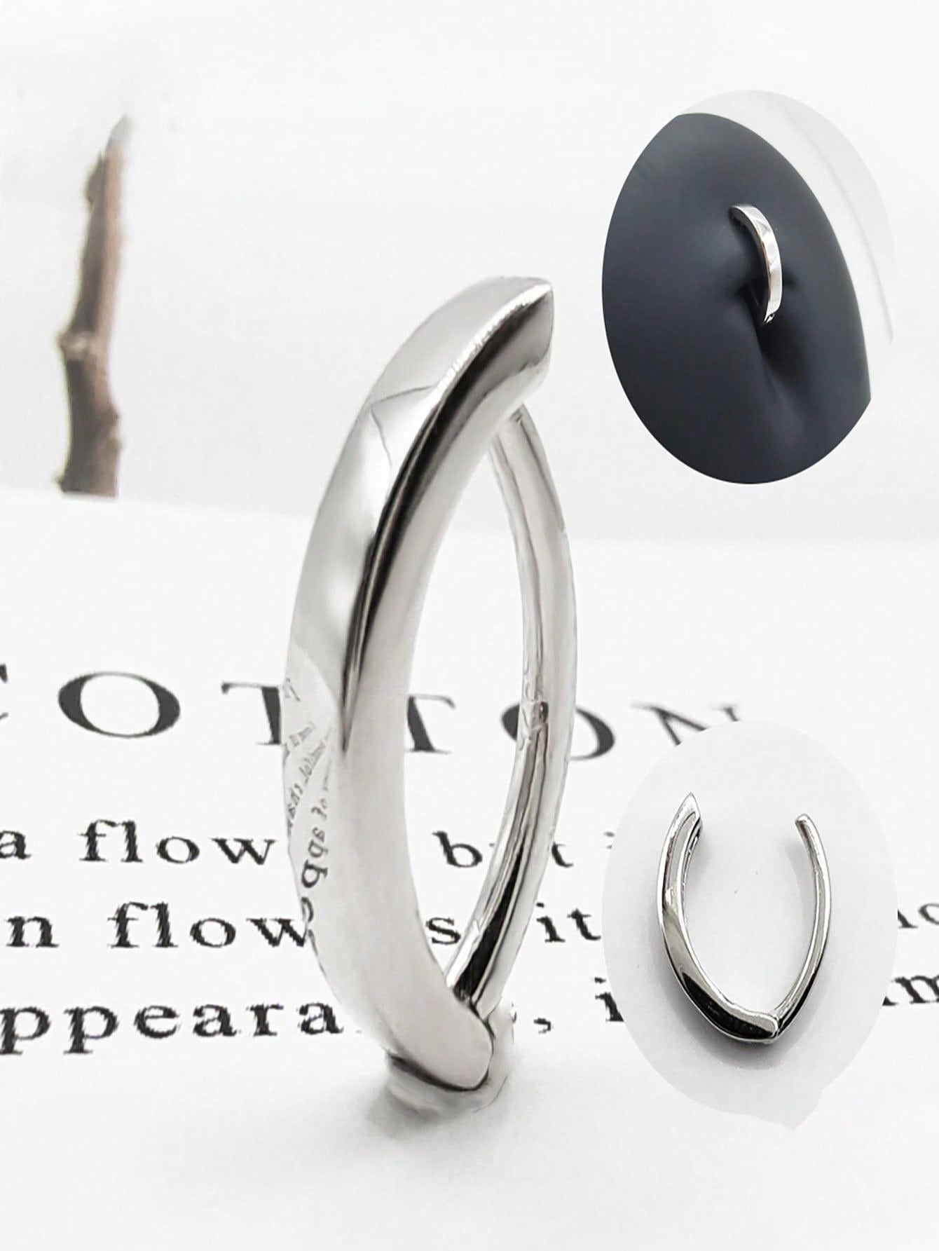 【SilverE8】 925 Sterling Silver Belly Stud