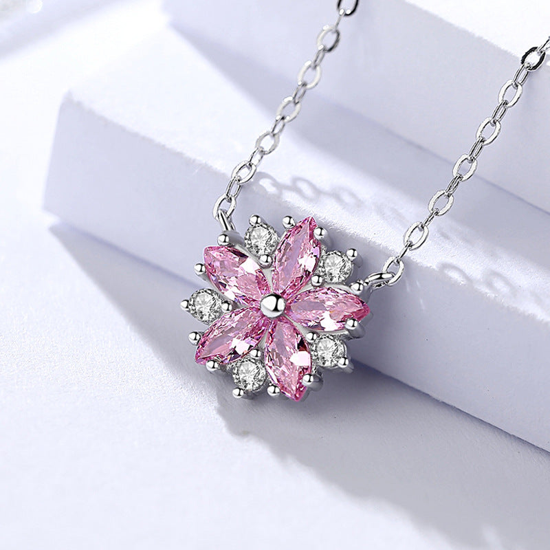 【SilverN3 Sakura】 925 Sterling Silver Necklace - MOTEMCO