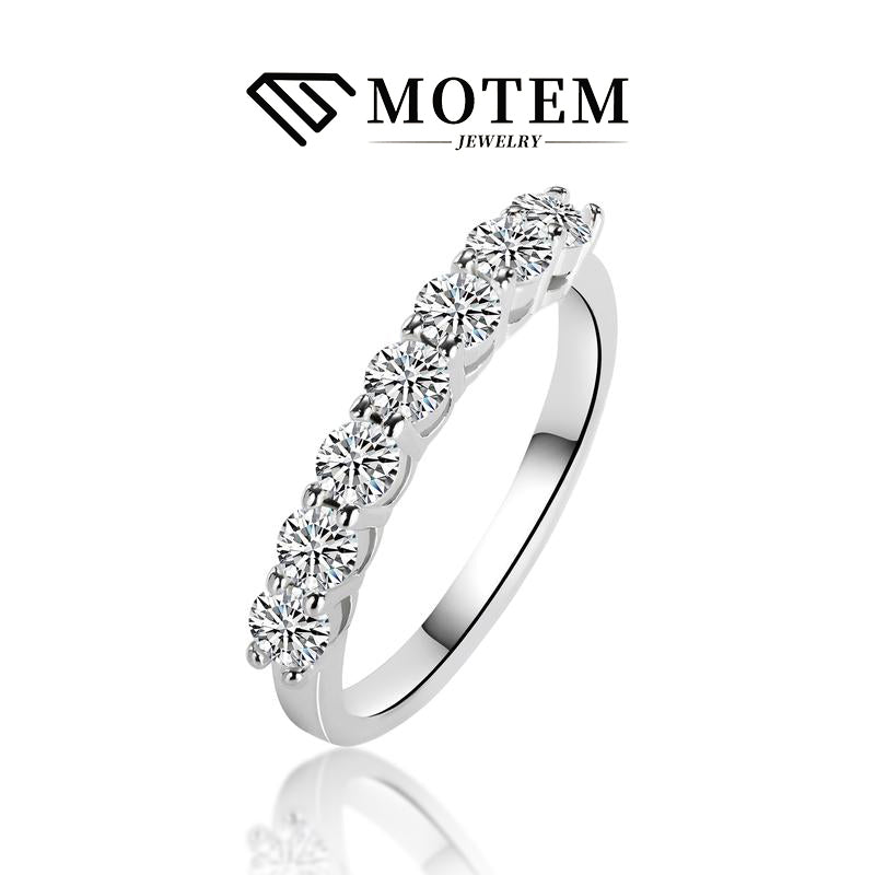 【R4 7 Princesses】 925 Sterling Silver Moissanite Rings - MOTEMCO