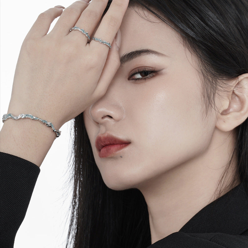 【SilverR2 Mountains & Valleys】 925 Sterling Silver Rings