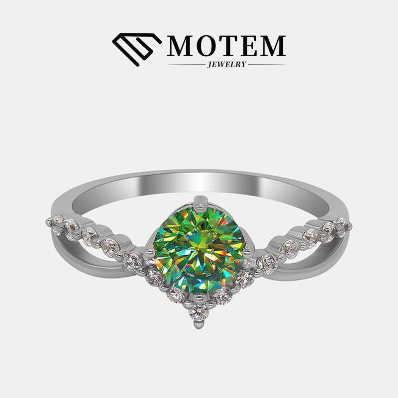 【R9】 925 Sterling Silver Moissanite Rings - MOTEMCO