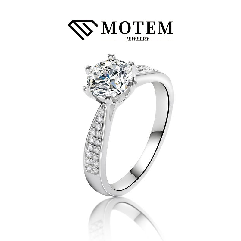 【R10】 925 Sterling Silver Moissanite Rings - MOTEMCO