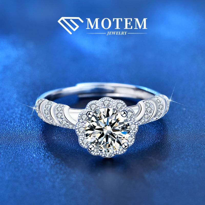 【R14 Mermaid Princess】 925 Sterling Silver Moissanite Rings - MOTEMCO