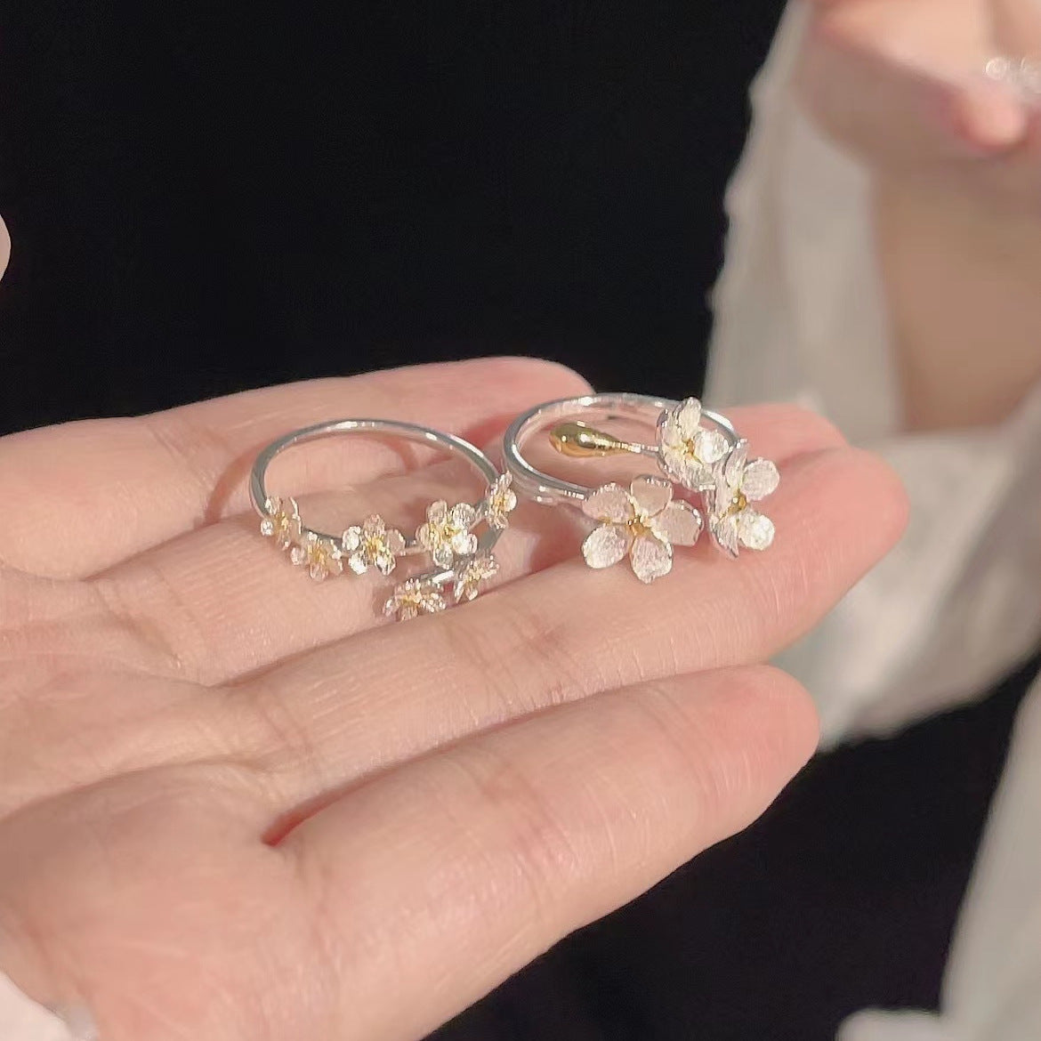 Forget-Me-Not Best Friend Rings (2PCS)
