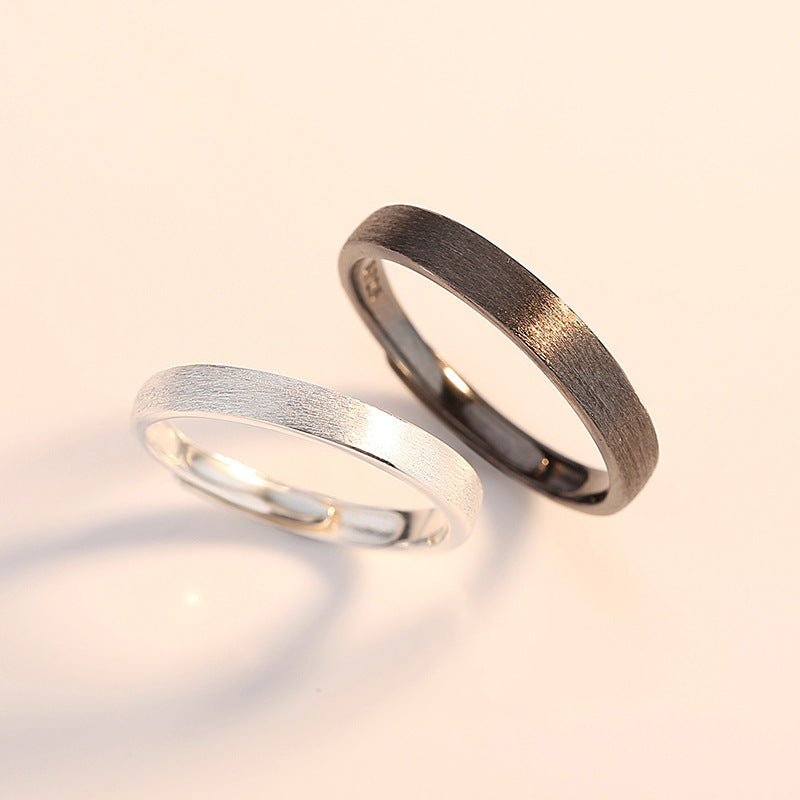 【SilverR5 Minimalist】 925 Sterling Silver Rings Couple Set
