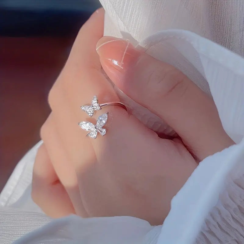 【SilverR1 Flash Butterfly】 925 Sterling Silver Rings