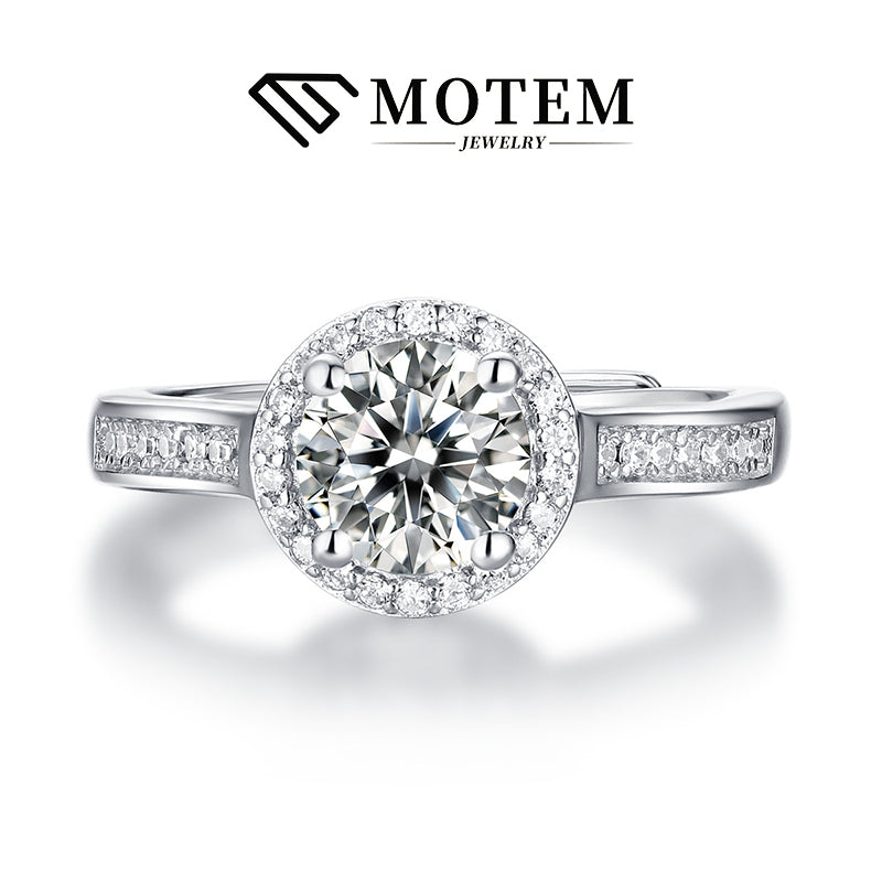 【R8】 925 Sterling Silver Moissanite Rings - MOTEMCO