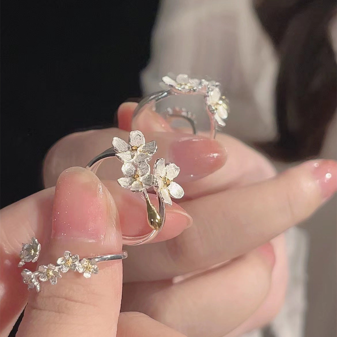 Forget-Me-Not Best Friend Rings (2PCS)