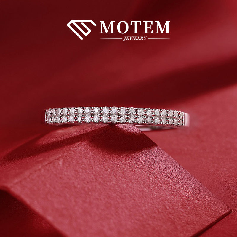 【R16】 925 Sterling Silver Moissanite Rings - MOTEMCO
