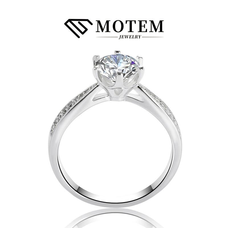 【R10】 925 Sterling Silver Moissanite Rings - MOTEMCO