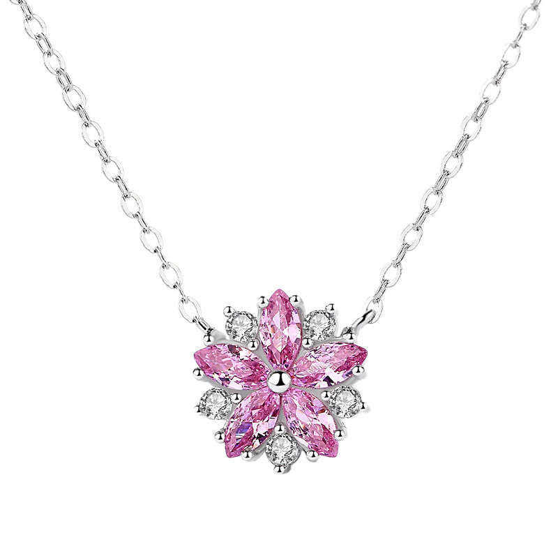 【SilverN3 Sakura】 925 Sterling Silver Necklace - MOTEMCO