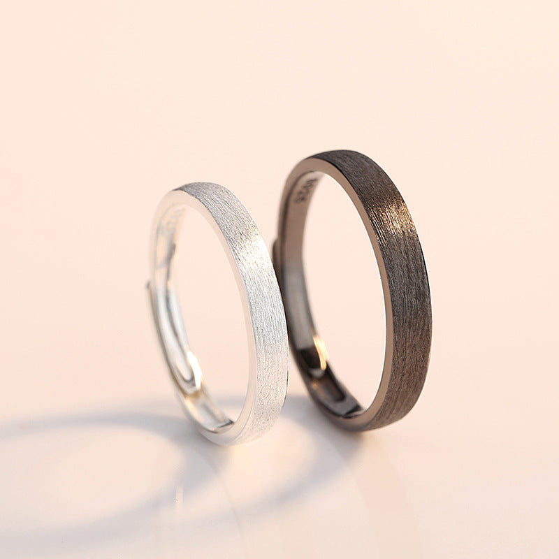 【SilverR5 Minimalist】 925 Sterling Silver Rings Couple Set