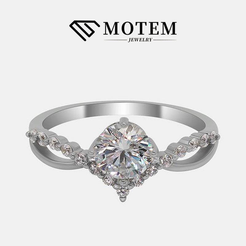 【R9】 925 Sterling Silver Moissanite Rings - MOTEMCO