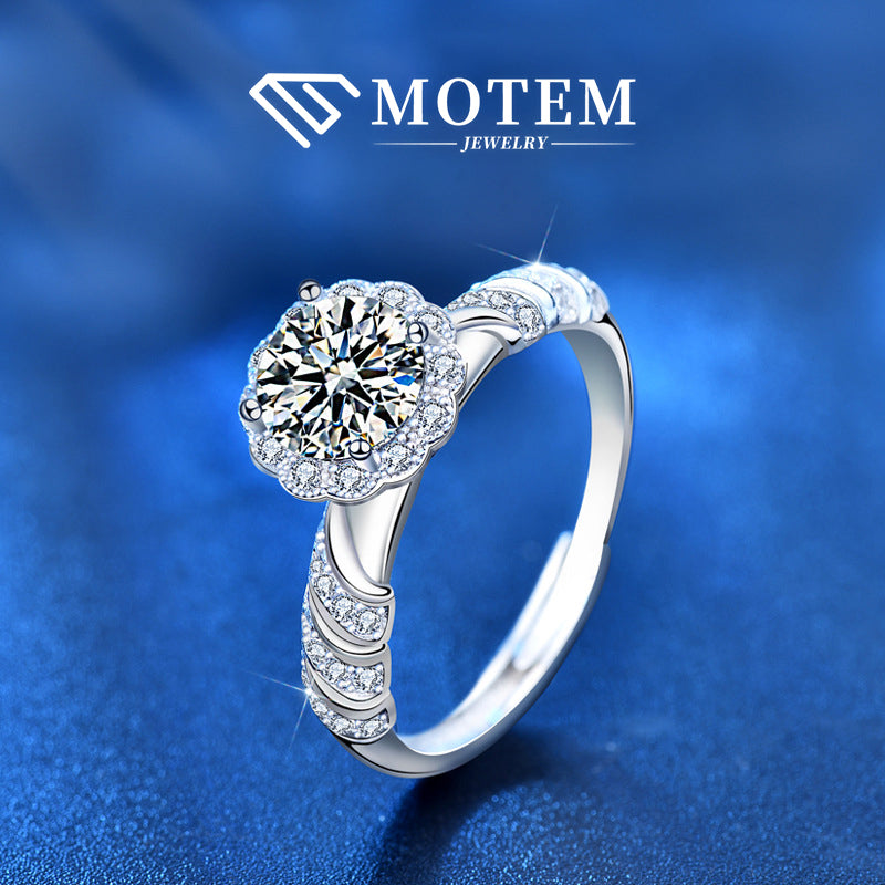 【R14 Mermaid Princess】 925 Sterling Silver Moissanite Rings - MOTEMCO