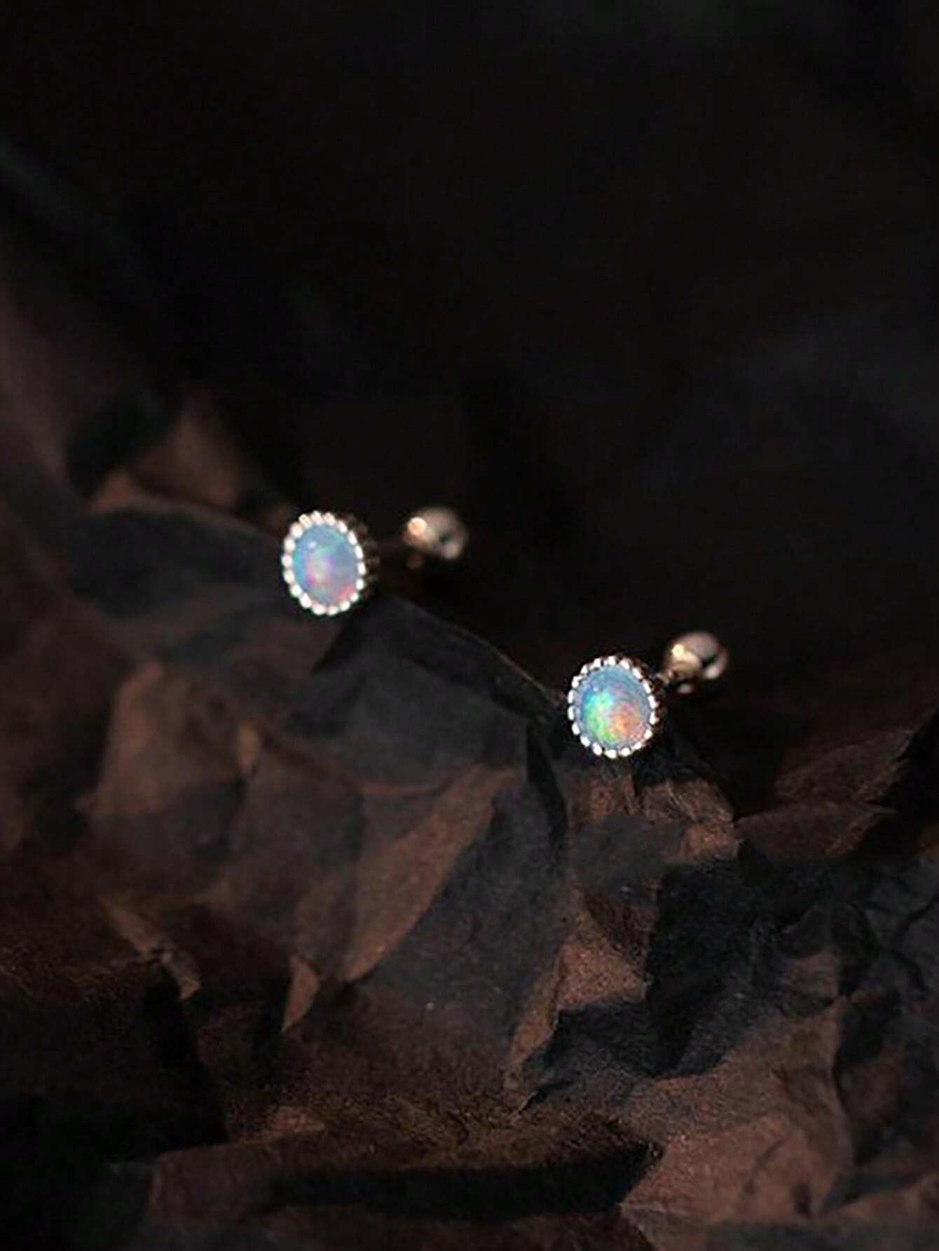 【SilverE2】 925 Sterling Silver Stud Earrings