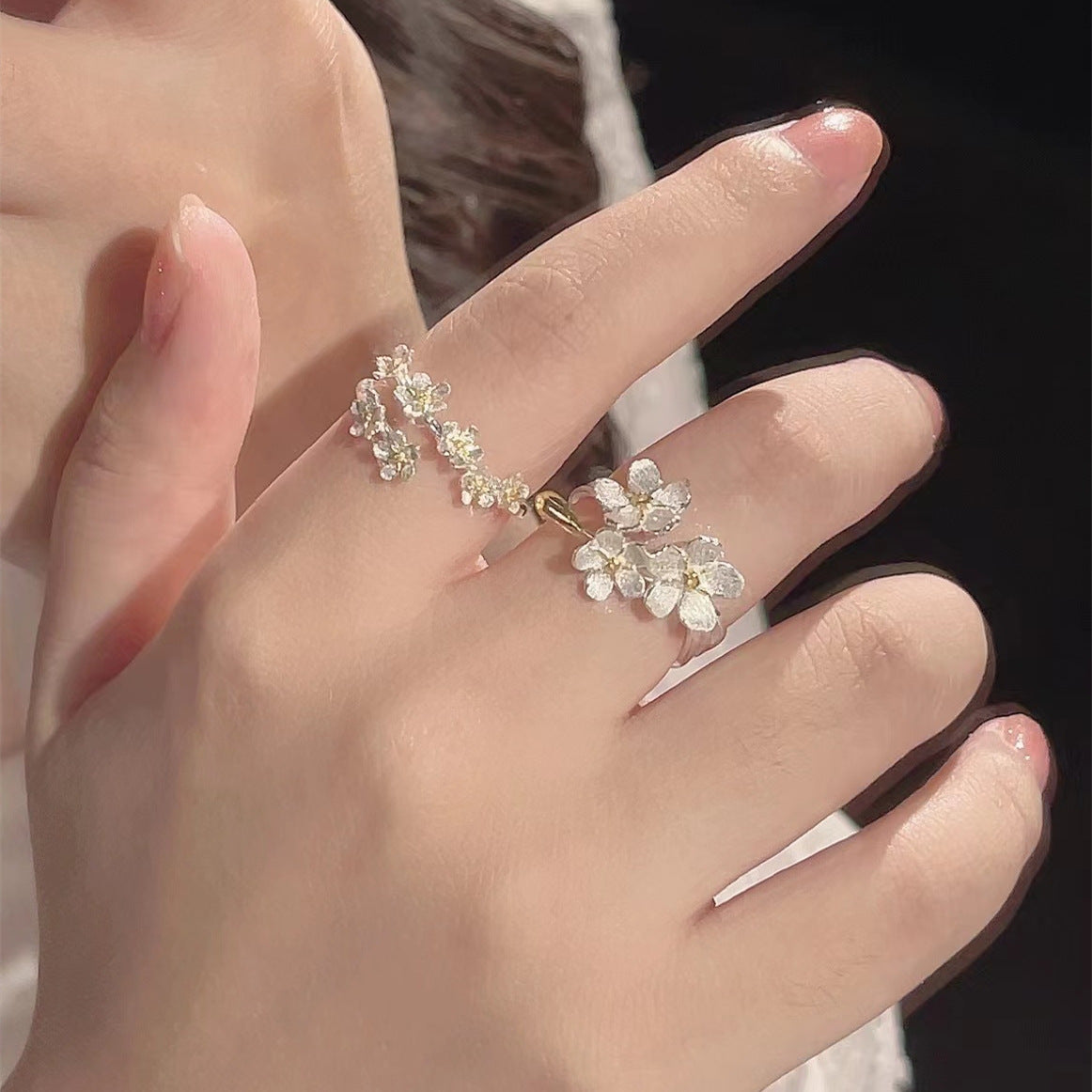 Forget-Me-Not Best Friend Rings (2PCS)