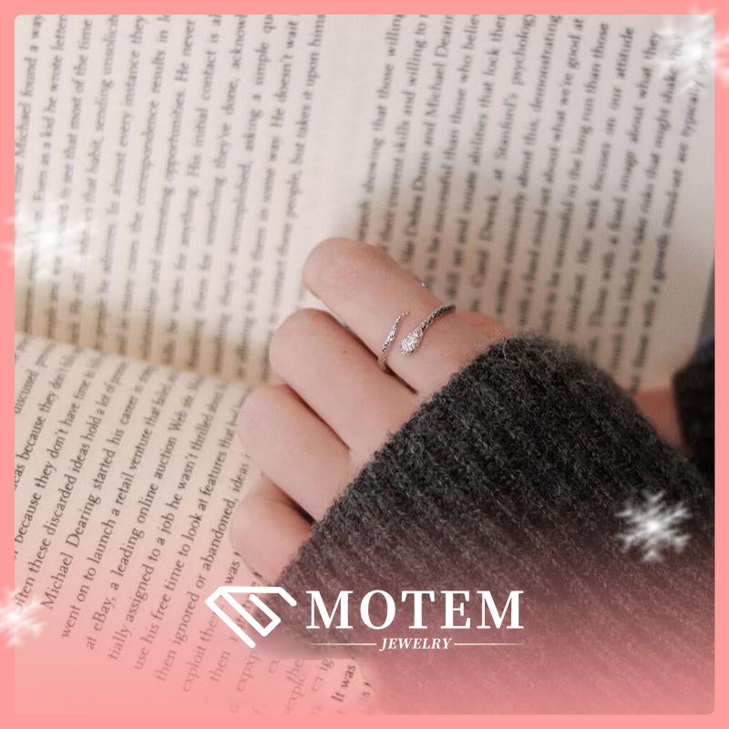 【R7 Snake】 925 Sterling Silver Moissanite Rings - MOTEMCO