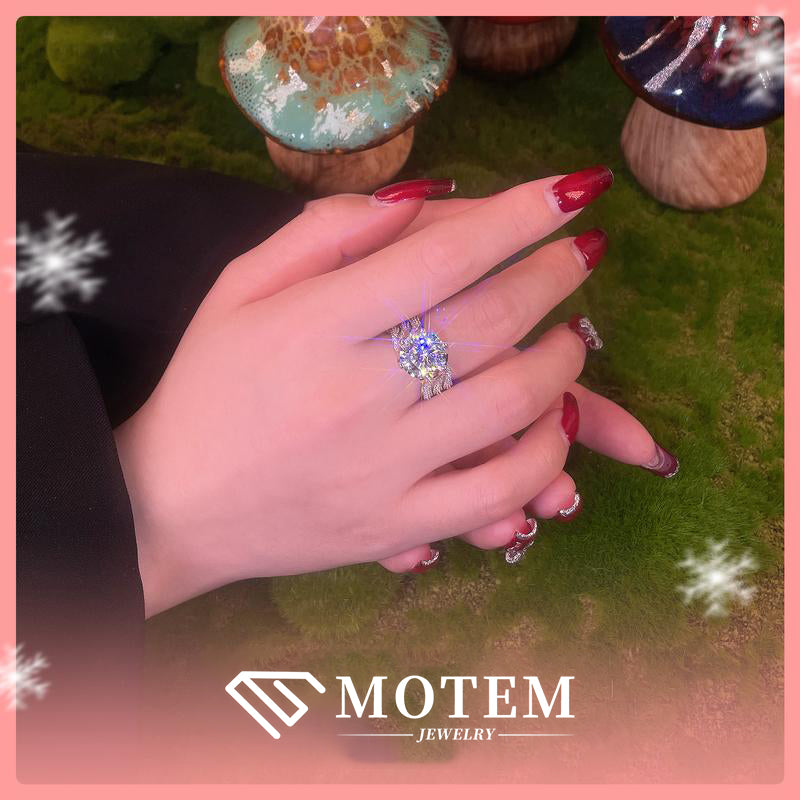 【R5 Eye-catching】 925 Sterling Silver Moissanite Rings - MOTEMCO