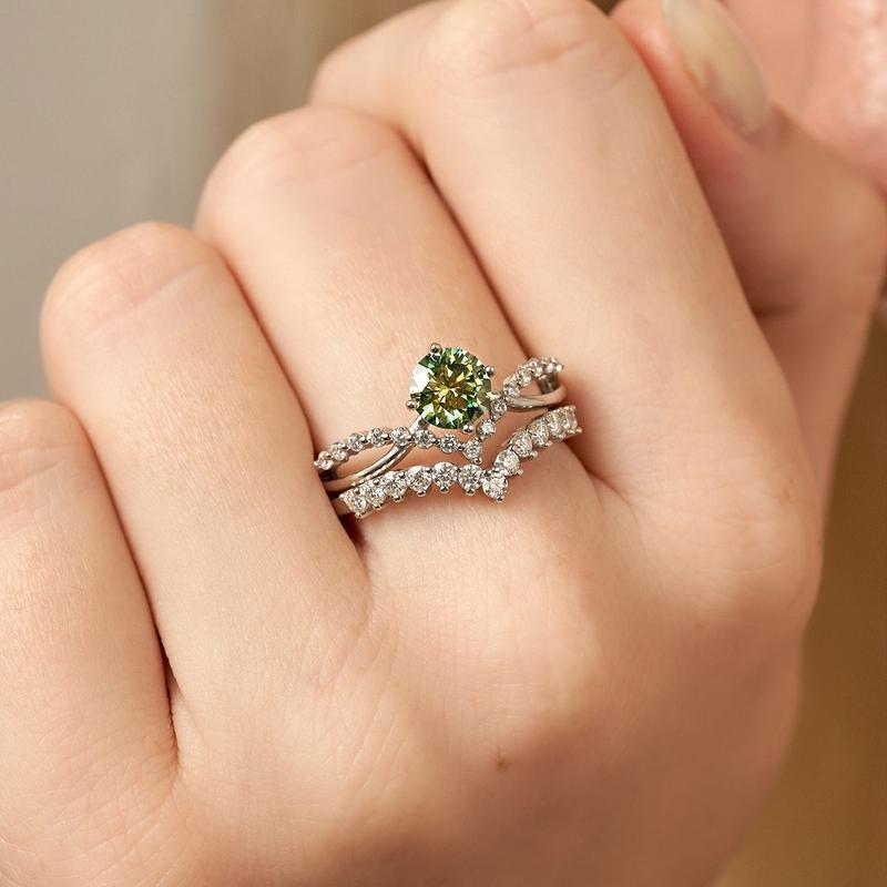 【R9】 925 Sterling Silver Moissanite Rings - MOTEMCO