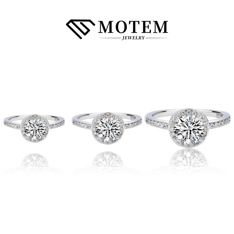 【R8】 925 Sterling Silver Moissanite Rings - MOTEMCO