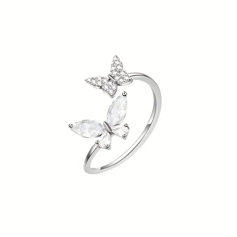 【SilverR1 Flash Butterfly】 925 Sterling Silver Rings