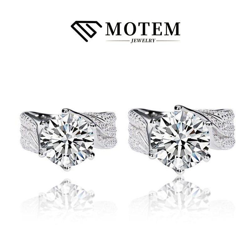 【R5 Eye-catching】 925 Sterling Silver Moissanite Rings - MOTEMCO