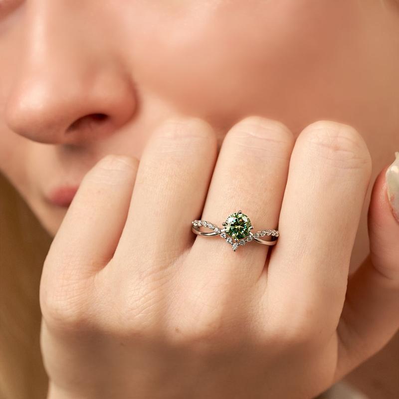 【R9】 925 Sterling Silver Moissanite Rings - MOTEMCO