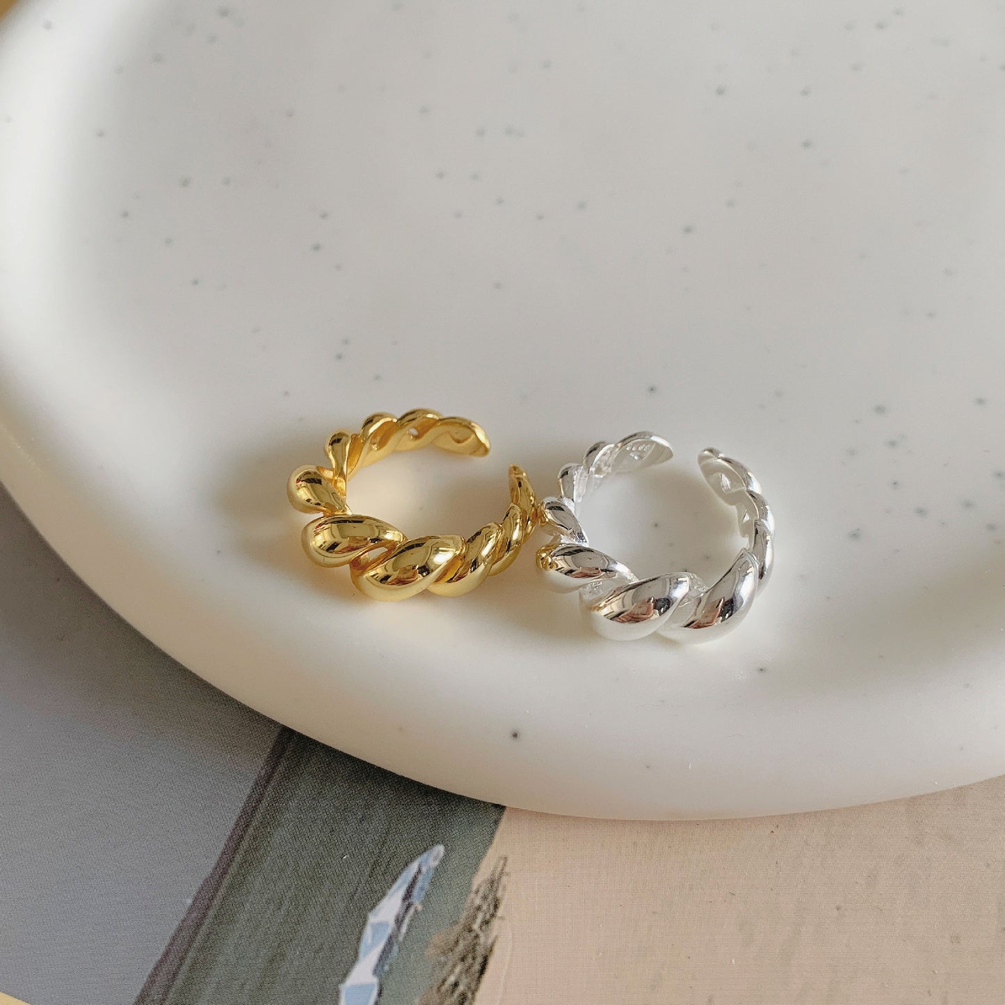 【SilverR6 Geometric Lines】 925 Sterling Silver Rings