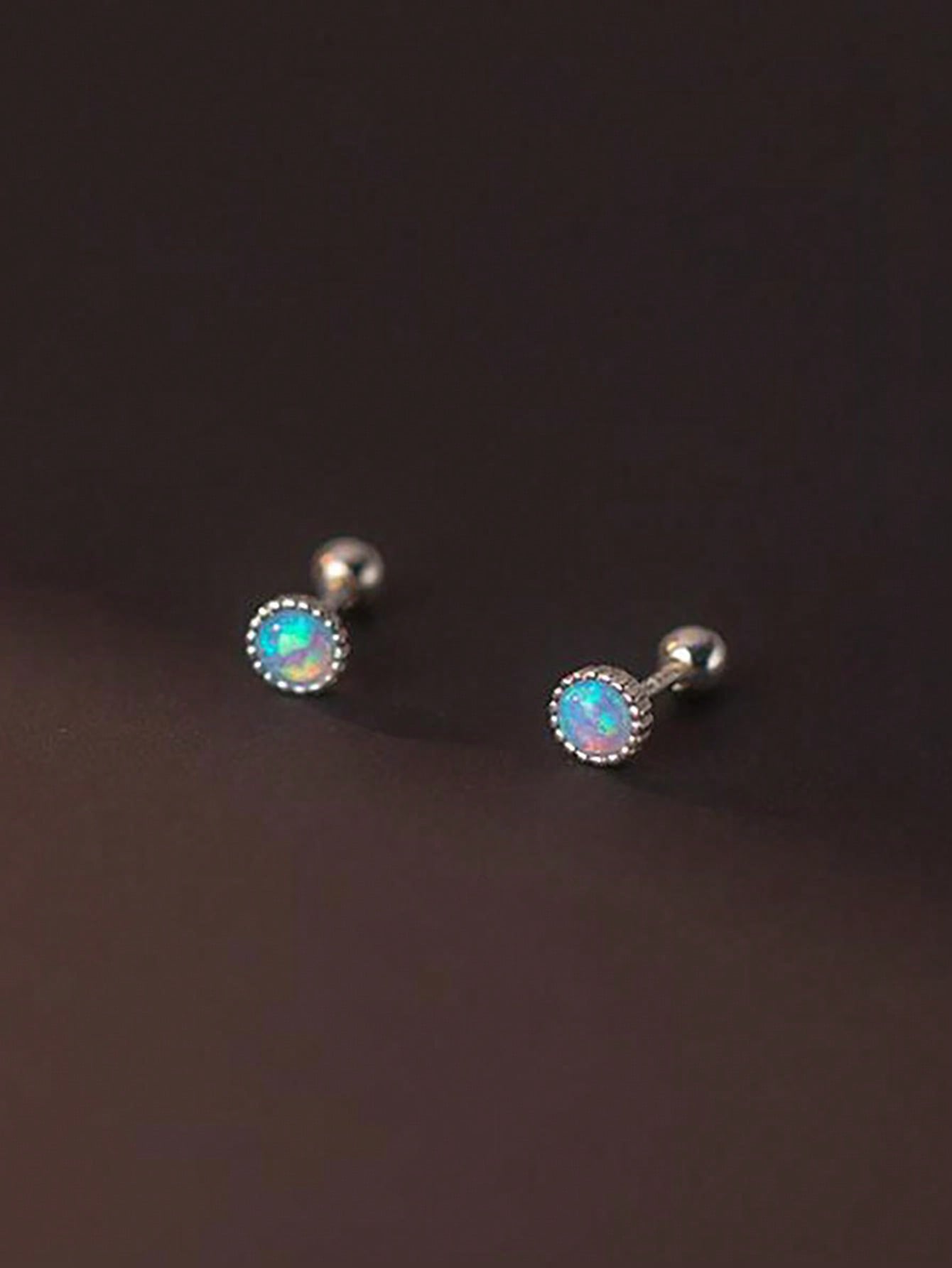 【SilverE2】 925 Sterling Silver Stud Earrings