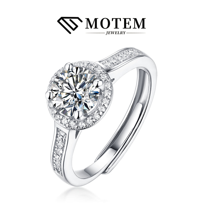【R8】 925 Sterling Silver Moissanite Rings - MOTEMCO