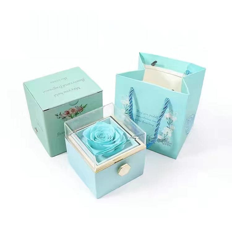 Eternally Preserved Rotating Rose Box