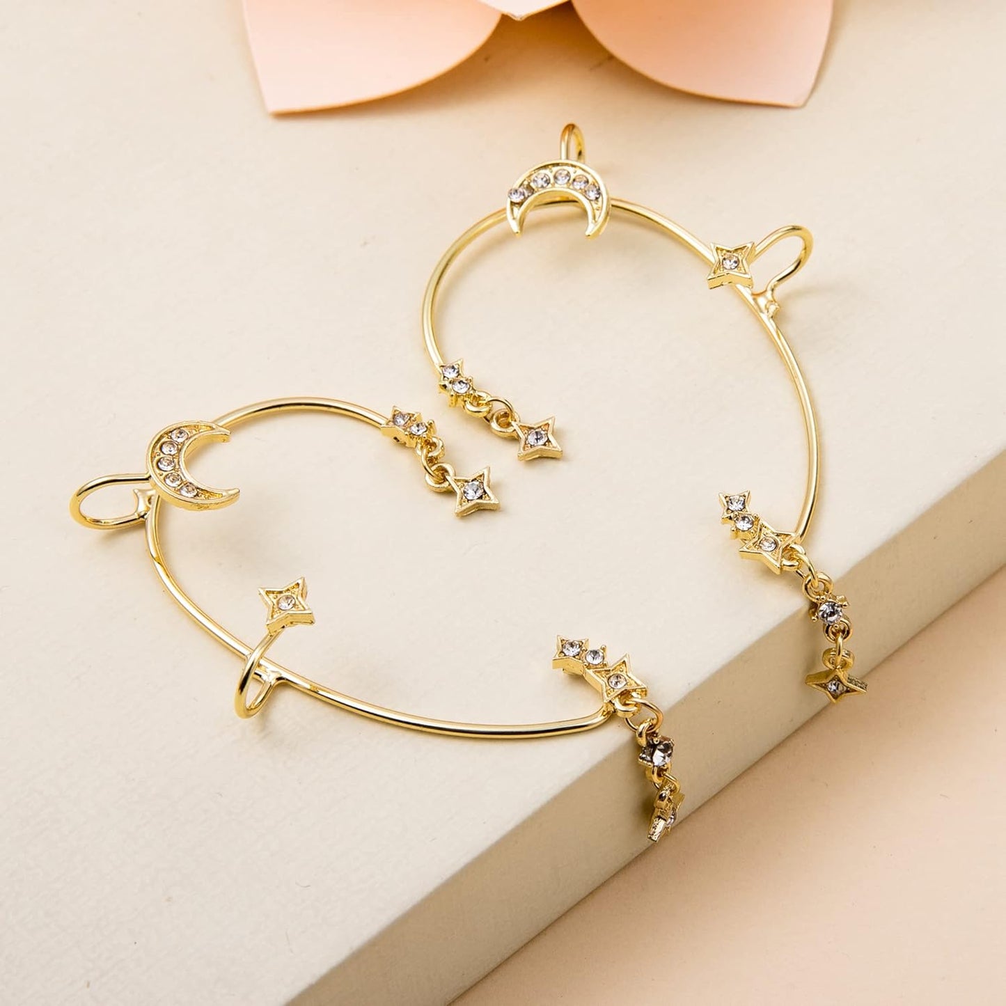 Moon Star Ear Cuffs Non Pierced Earrings
