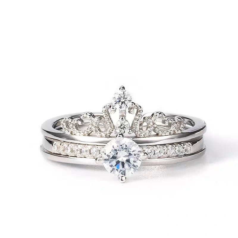 LOVE ME LIKE YOU DO - CROWN RING SET(925 STERLING SILVER RING)